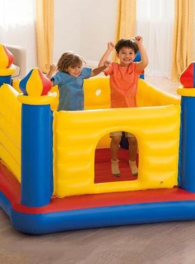 INTEX48259儿童对战拳击台充气蹦蹦床家用城堡乐园小孩跳跳乐现货