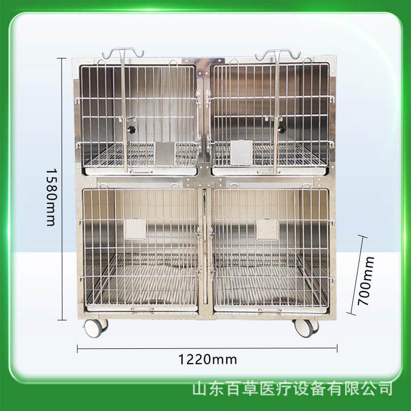不锈钢子母笼双层三层两层狗笼宠物笼展示寄养笼多层展示柜带隔断