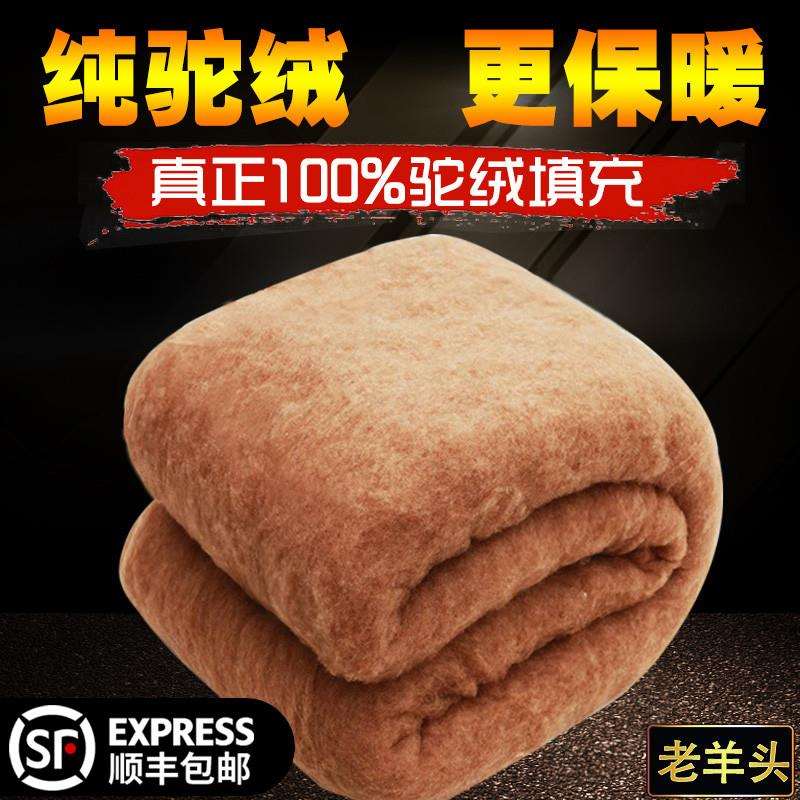 19AT升级版纯驼绒被子纯棉加厚保暖冬被单双人被芯春秋被驼毛被学