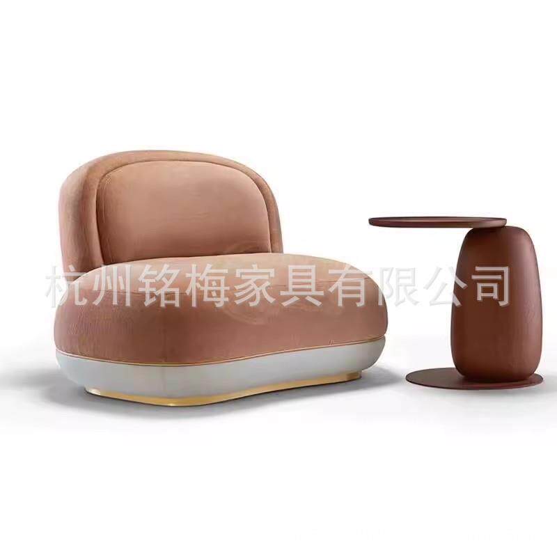 北欧现代简约单人迷你沙发后现代小户型阳台卧室休闲椅布艺单人椅