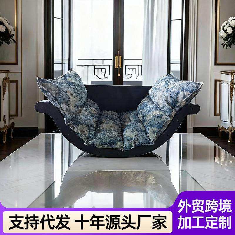 月亮摇摇椅成人躺椅茶几阳台休闲可睡觉懒人沙发香蕉船午休神器