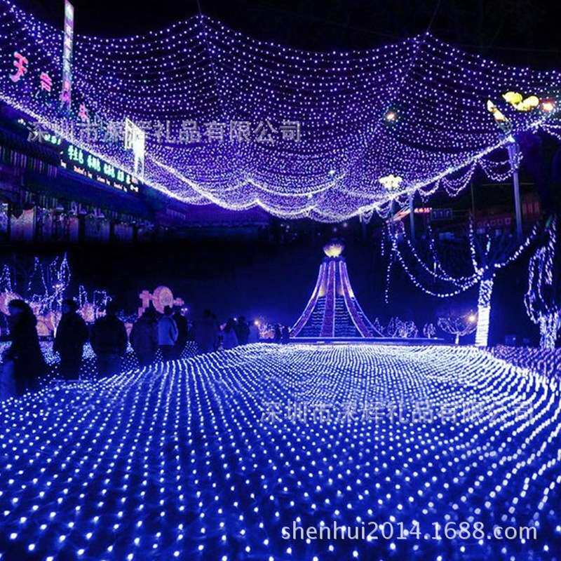 LED节日网灯 漫天星装饰彩灯 景点装饰网灯4*6米网灯