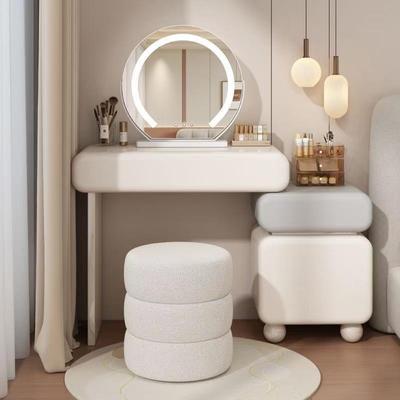 现代简约烤漆全实木梳妆台小户型化妆桌卧室斗柜一体收纳柜化妆台