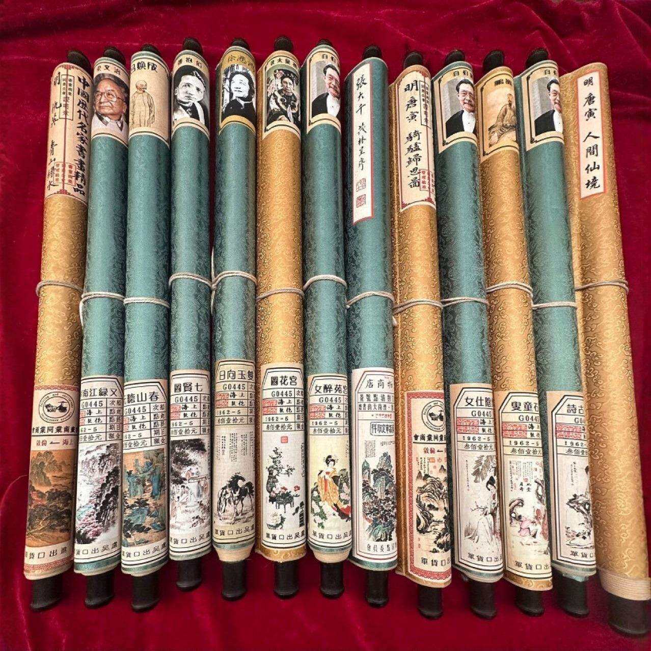 仿古中堂画山水人物花鸟客厅卧室挂画各种名人字画