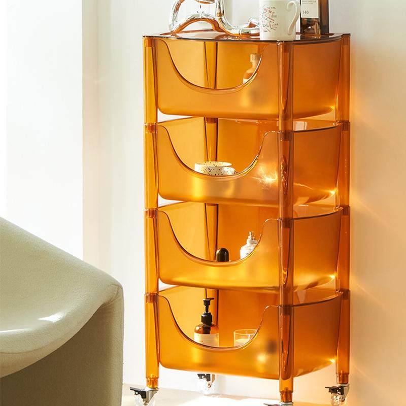 落地置物架办公室卧室透明水果收纳整理架子厨房客厅衣服储物架子