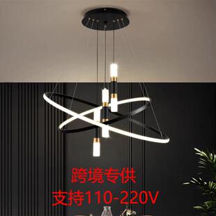 餐厅吊灯客厅灯现代简约卧室餐桌吧台饭厅110v灯具中山工厂