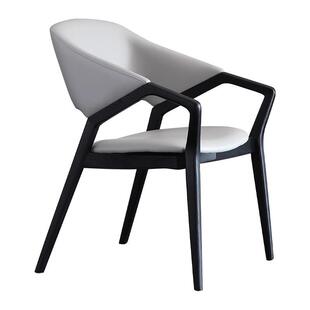 北欧实木白蜡木餐椅家用中古餐椅民宿设计师带扶手靠背书房椅子