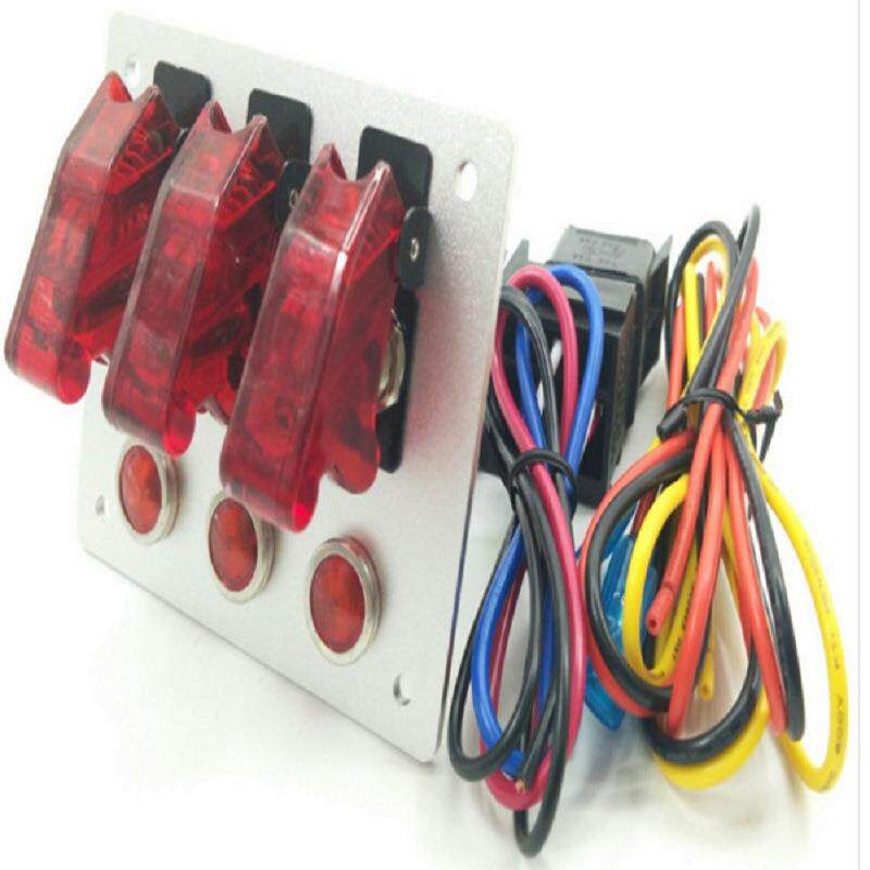 汽摩及配件改装面板开关DC12V3位带LED指示灯赛车点火系统