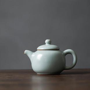 丰子汝窑13x8.4cm200ml纯手工开片泡茶壶陶瓷