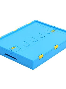 500GCD-003带0盖折叠框工业生周转可折叠塑料筐产530*410*31折叠