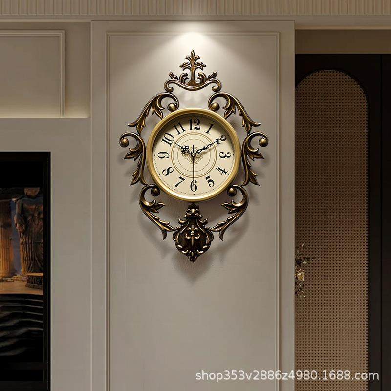 档式客厅家用时钟挂墙创意美PDD57173大气高轻奢钟挂钟20表25新款