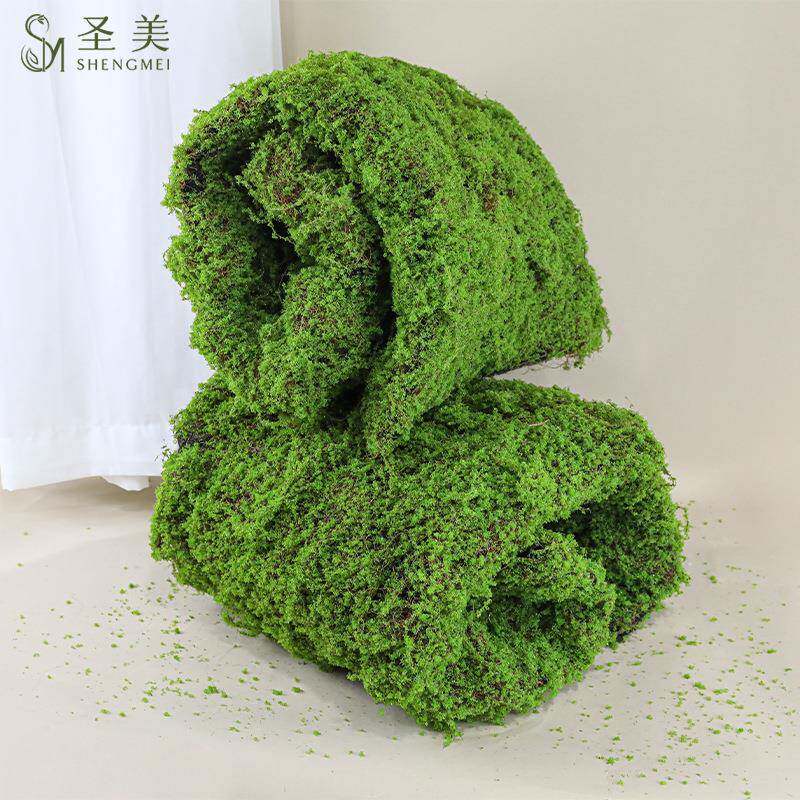 仿真景苔藓草坪棕丝IKS青苔草皮背景植草墙装饰绿植微观植物绒皮