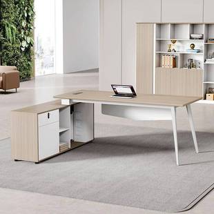 现代简约办公人桌1位总经理主领导老板桌椅小型班比亚迪台办公家