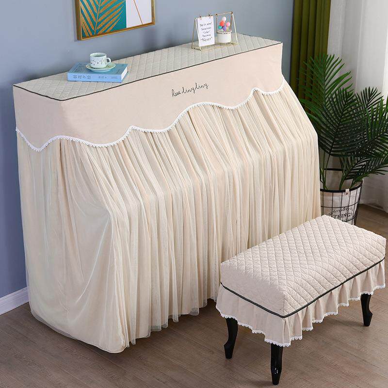 简约现代FS756952欧钢防尘罩式子蕾丝全罩琴盖大气钢琴套遮布kω