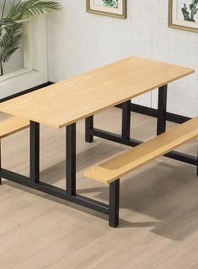 不锈钢工餐桌学校食堂4人6人餐456448人位餐桌司厅地连体餐公桌椅