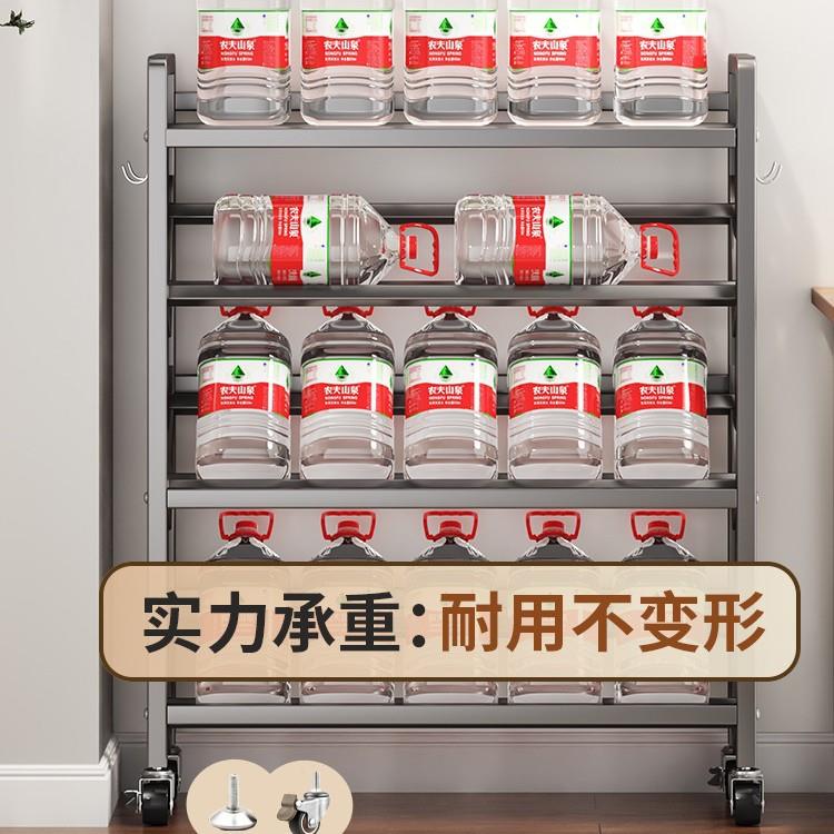 书架落地置物带书轮一体靠墙移动儿童架本简易多XOF层铁储物收纳