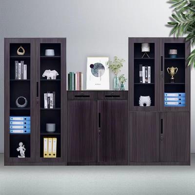 拆装钢制转印纹文件柜铁皮家用木书柜铁柜办89431室资档案矮柜公