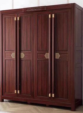 新式乌木全19794实木衣柜中卧室童三四五门成金人儿家用原木衣橱