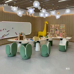 售楼部儿童桌椅处手组合娱乐区BWH早教创意架层游乐空园工桌