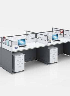 约现代办公室员工2JY-L203人屏风卡位L型隔断公桌椅组合职员办办