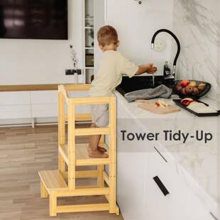 木质童洗漱度台凳子高2022家用可调节台阶凳实木宝儿宝扶手爬高凳