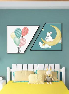 儿童房装饰卡通创意公梯女形组合画孩卧室TX-A008墙壁画温馨主房