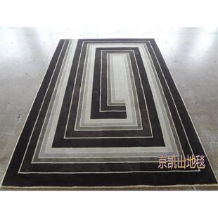 新西兰进羊378毛长口方形格子中现式简约代客厅茶几地毯书房室卧