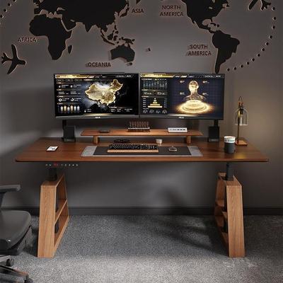 现简约代升降桌电脑桌卧室电竞WIB双人桌节桌调升降书办公一体桌