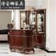 欧式 实雕刻玻酒柜新古柜典客厅酒柜璃门76992厅柜吧台组木合