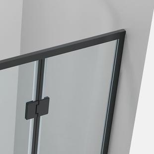 形间淋浴L房平开门卫生玻璃隔断下沉式 干湿分743离洗澡间易淋简浴