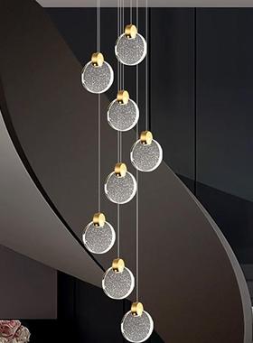 创款梯吊灯水楼晶轻奢现代简约意复式楼楼梯间工新业风l188oft长