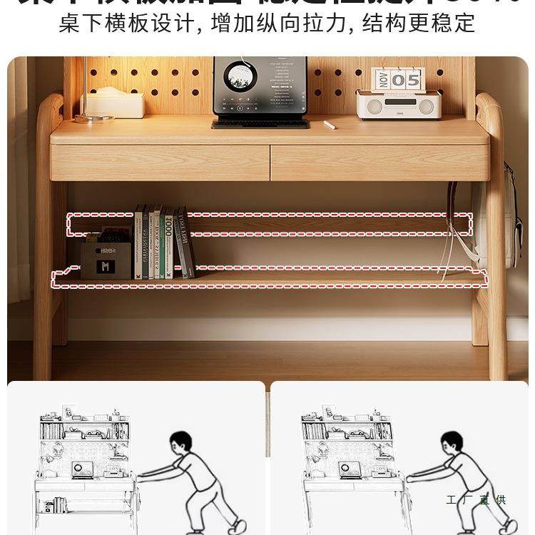 实书桌书架一体简约写字台木书房办公桌家用儿学习桌子书带99253,农机/农具/农膜,其它农用工具,淘宝优惠券,粉丝福利购,淘宝优惠卷