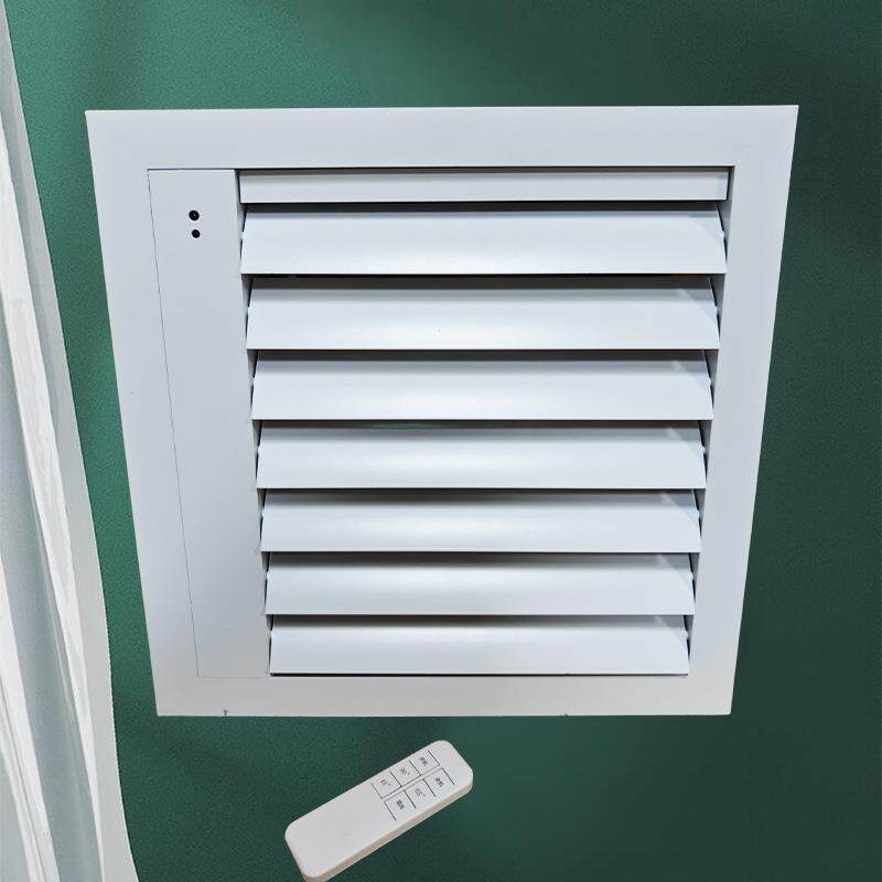 铝合百金电动遥控百风叶窗自动叶出108口手电动一体百叶联动动百