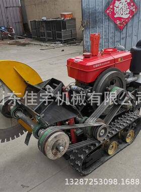 水泥路面开槽3马力柴油马路5切割机护85186栏机切缝机