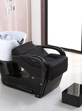 沙KHG5646理发店玻璃钢盆半躺头床龙日式冲头床陶瓷洗洗头床发廊
