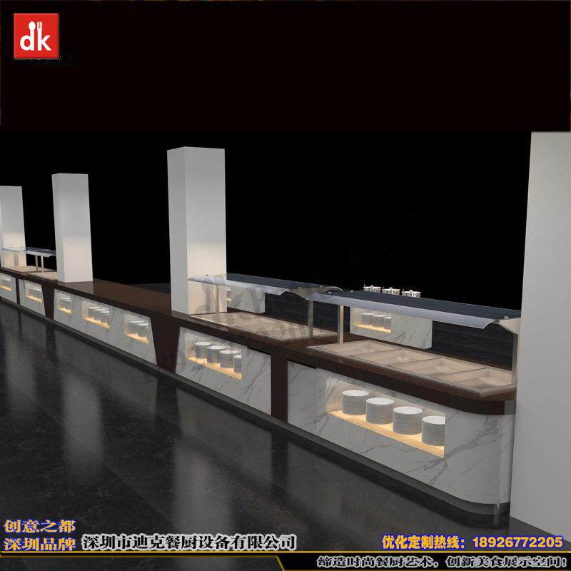 酒店餐厅异型自助餐台设计迪克直销师范学院自助餐台布菲台