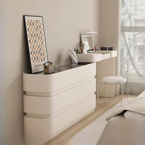 意式轻奢卧室电视柜梳妆台组合一体斗柜主卧伸缩小户型转角化妆桌