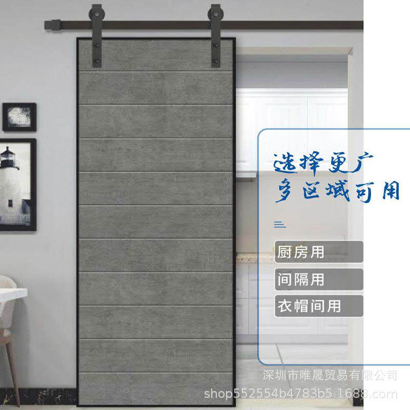 无轨道推拉门隐形幽灵门卫生间门木门室内门巴士门厨房谷仓门