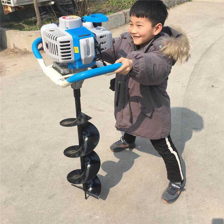 单人汽油打孔器果园花棚打眼施肥挖坑机速度快效率高
