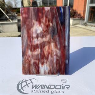 棕红色乳浊斑点玻璃原片彩色彩绘玻璃