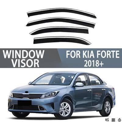 适用于KIAFORTE不锈钢晴雨挡雨板雨眉侧窗导流板Windowvisor