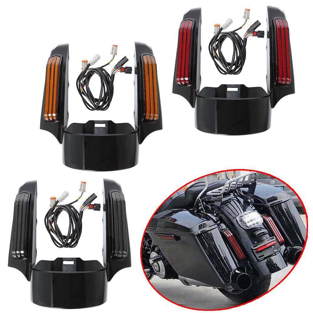 哈雷滑翔刹车尾灯适合旅行大滑翔路王双灯公路LED后挡泥板转向灯