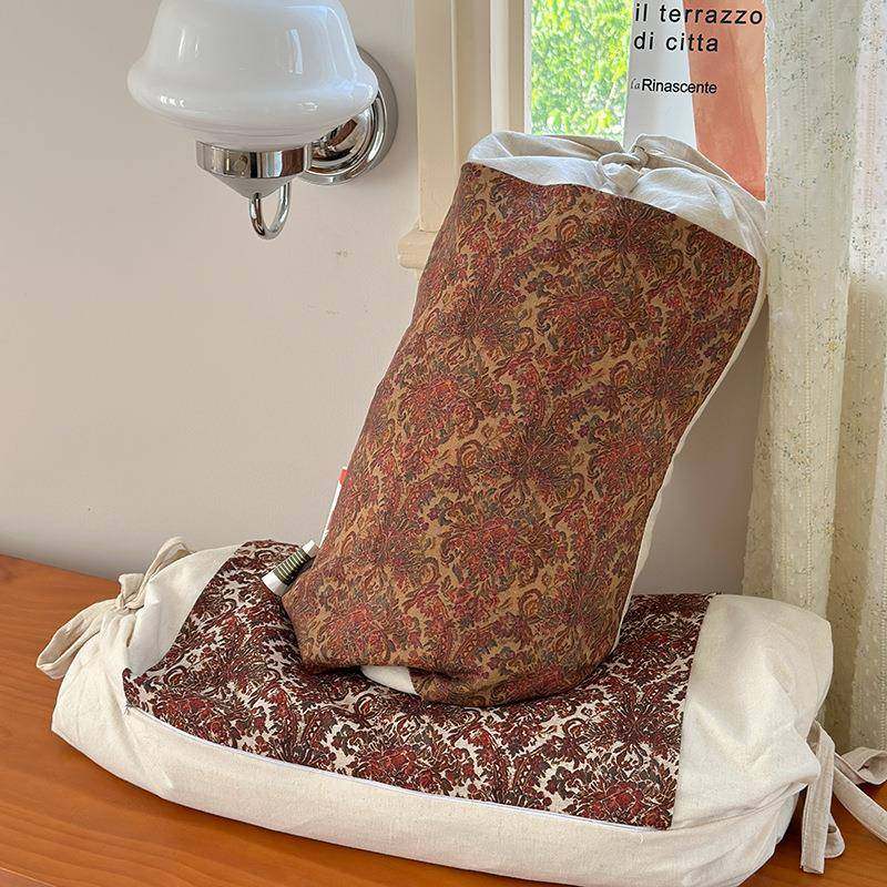 古典新中式苦荞枕绑带式可调式亚麻养生印花荞麦枕印花提花枕头,电子元器件市场,其它元器件,淘宝优惠券,粉丝福利购,淘宝优惠卷