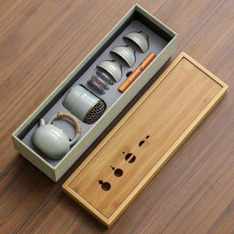 汝窑一壶三杯陶瓷茶壶茶杯茶盘简易家用小型办公户外茶具套装便携,农用物资,其他肥料,淘宝优惠券,粉丝福利购,淘宝优惠卷