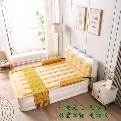 自动充气放气充电泵双人气垫床便携单人充气床垫儿童床靠背气垫床