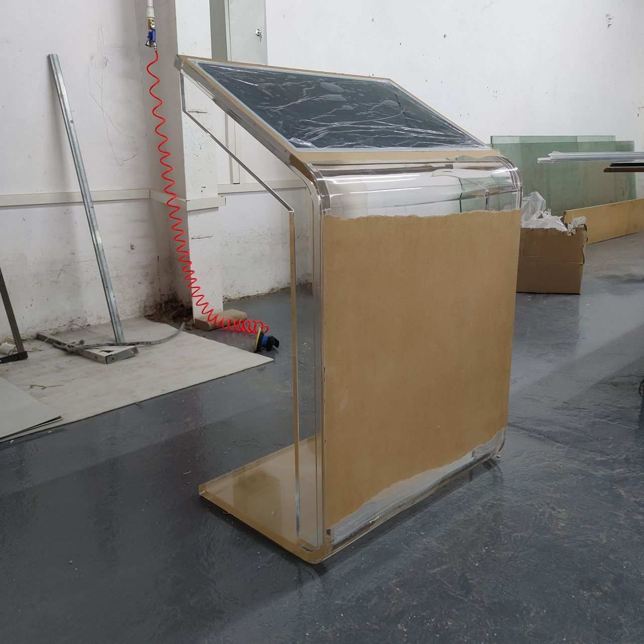 透明亚克力展示架热弯u型展架有机玻璃显示器展架博物馆展台