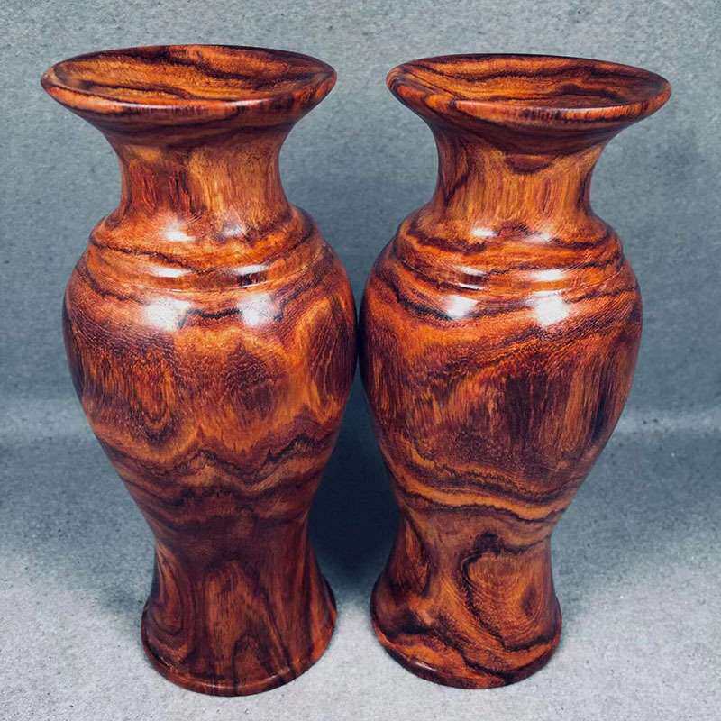 海南黄花梨鬼眼花瓶摆件天眼多多精品实木客厅玄关工艺品摆件收藏