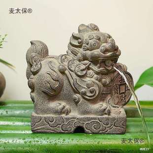 吸水出水鱼缸吐室内喷水户外小象水流出水口鱼池水口环水循麦太保