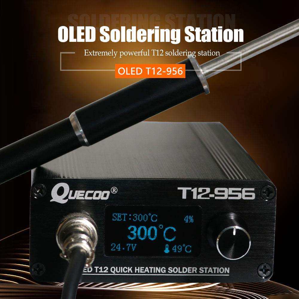 T12-956SCOLED1.3屏电烙铁4芯焊台配M8金属手柄自动关机休眠