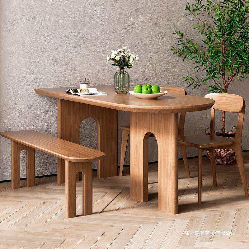 北欧实木岛台餐桌家用小户型靠墙半圆形饭桌简约客厅长书桌办公桌,电子元器件市场,其它元器件,淘宝优惠券,粉丝福利购,淘宝优惠卷